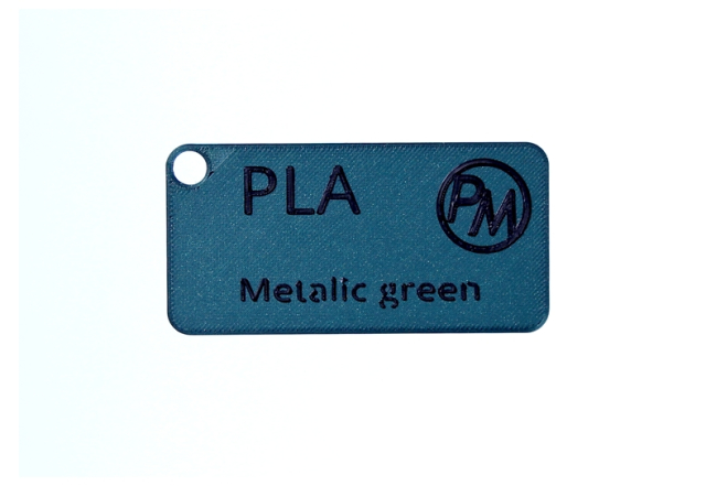 Vzorek PLA - Metalická zelená (1,75 mm; 10 m)