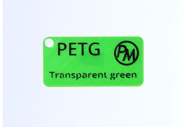 Vzorek PETG - Transparentní zelená (1,75 mm; 10 m)