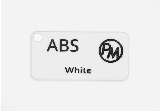 Vzorek ABS - Bílá (1,75 mm; 10 m)