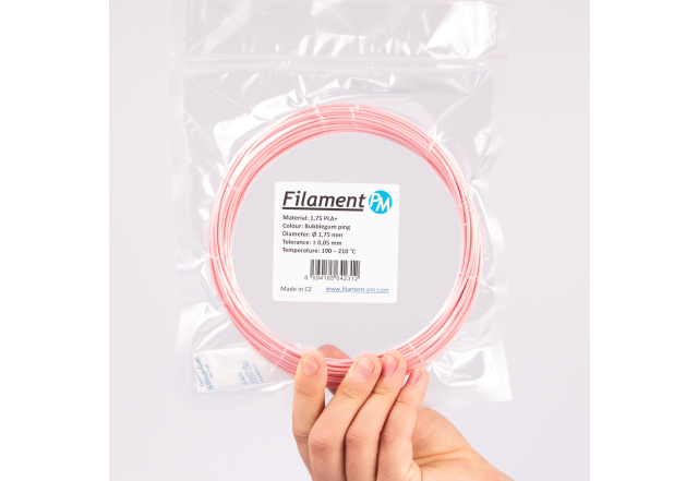 Vzorek PLA+ Bubblegum Pink (1,75 mm; 10 m)