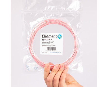 Vzorek PLA+ - "Bubblegum Pink" (1,75 mm; 10 m)